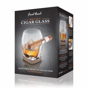 Final Touch Whiskey Cigar Glass - Elegant Black